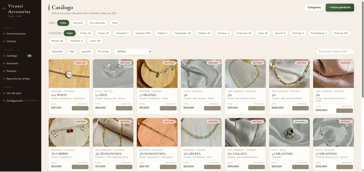 Vista previa de CRM Vivanti Accesorios